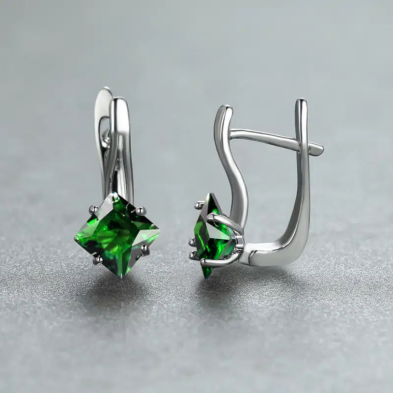 Boucles d'oreilles légères, luxueuses, en forme de diamant