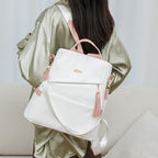 Sac à dos en tissu Oxford pour femme, fermeture éclair au dos