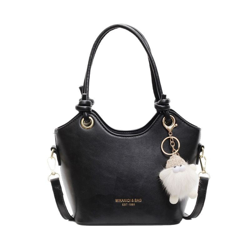 Sac à bandoulière carré en PU pour femme, à fermeture éclair, couleur unie