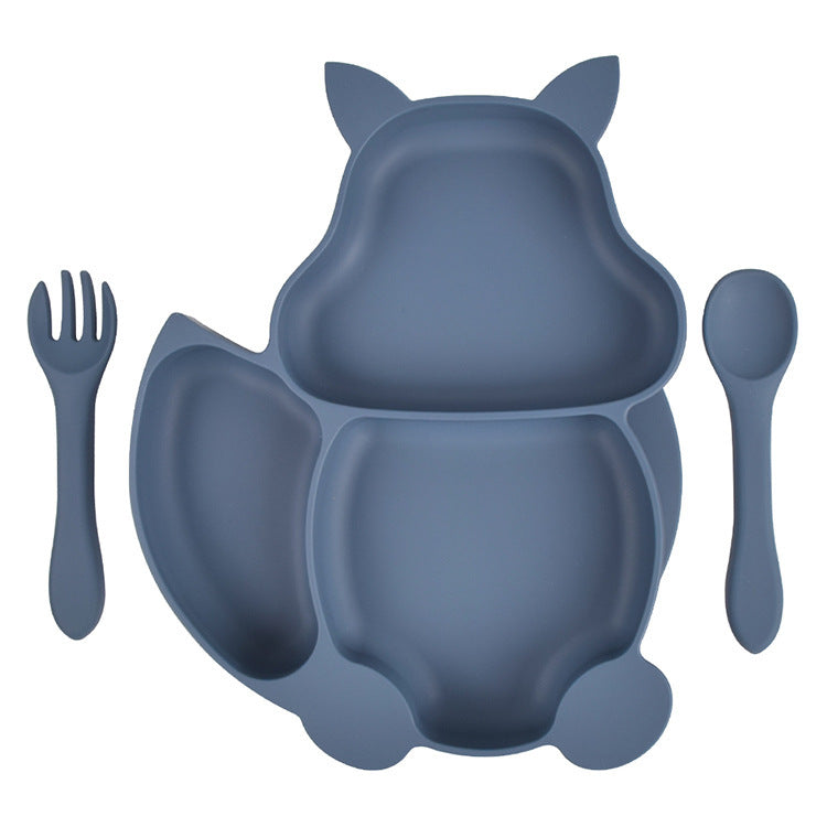 Ensemble de vaisselle pour bébé, 8 pièces : assiette, tasse, paille, bol en silicone, bavoir, plateau, cuillère, fourchette.