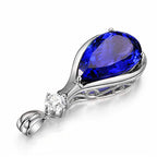 Colliers avec pendentif en cristal bleu saphir tanzanite