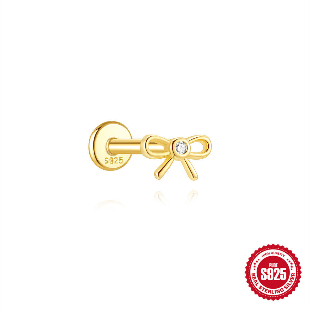 Collier en argent sterling S925 avec nœud et zirconium