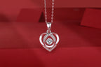 Collier pendentif en forme de coeur avec moissanite de 0,5 carat en argent sterling S925 et placage platine