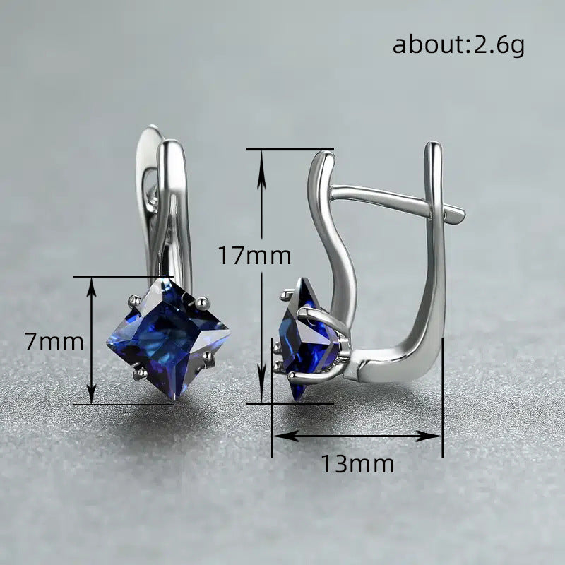 Boucles d'oreilles légères, luxueuses, en forme de diamant