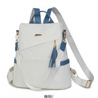 Sac à dos en tissu Oxford pour femme, fermeture éclair au dos